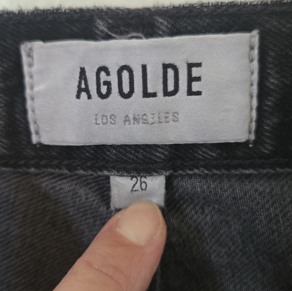 Agolde | Black Washed Minka Cargo Wide Leg Jeans Size 26 - Picture 9 of 11